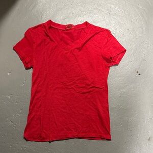 Firehouse Vibrant Red girls medium V-Neck Top